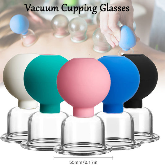 5pcs Novacciva Massage Suction Cups, S Cellulite And Fat Massager Vacuum Cupping Glasses Cupping Therapy Set Ventosas Body Slimming Jars