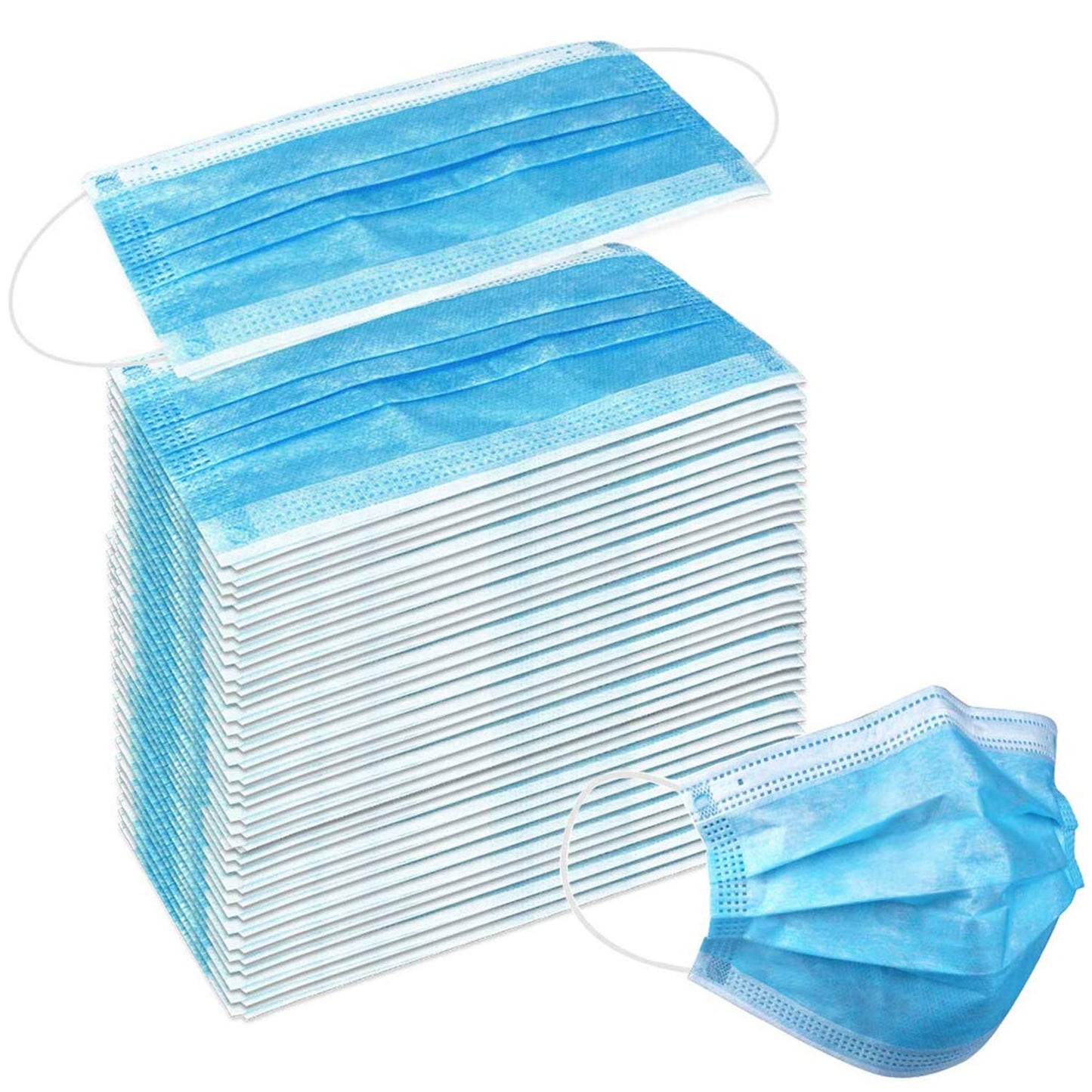 Novacciva Disposable Non-woven Blue Mask 100pcs Surgical Masks