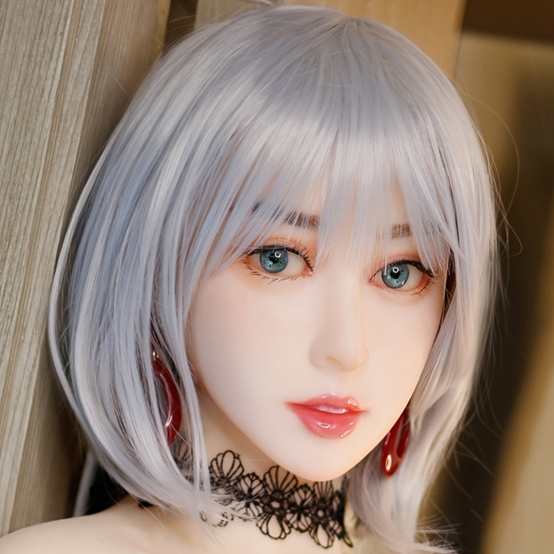 Novacciva 1:1 Ratio Handmade Doll Love Doll Head with Wig and M16 Bolt for Photography and Hobby Collection